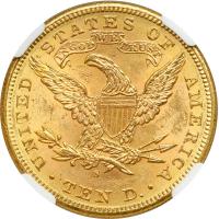 1885-S $10 Liberty. NGC MS64 - 2