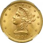 1901 $10 Liberty. NGC MS65