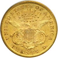 1874-CC $20 Liberty. PCGS AU50 - 2