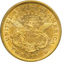 1875-CC $20 Liberty. PCGS AU58 - 2