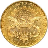 1892-CC $20 Liberty. PCGS AU58 - 2