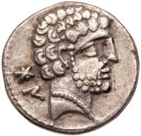 Hispania. Bolscan, Osca, c. 150-100 BC. AR Denarius (4.12 g)