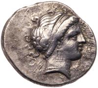 Campania, Neapolis, c. 380-340 BC. AR Didrachm (or Nomos; 7.43 g)