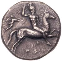 Calabria, Taras, c. 325-281 BC. AR Didrachm (or Nomos; 7.41 g)