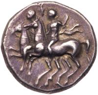 Calabria, Taras, c. 280-272 BC. AR Didrachm (or Nomos; 6.54 g)