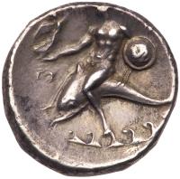 Calabria, Taras, c. 280-272 BC. AR Didrachm (or Nomos; 6.54 g) - 2