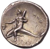 Calabria, Taras, c. 280-272 BC. AR Didrachm (or Nomos; 6.37 g) - 2