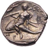 Calabria, Taras, c. 272-235 BC. AR Didrachm (or Nomos; 6.42 g) - 2