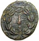 Jewish Coinage. The Bar Kokhba War, 132-135 CE. Medium Bronze (20 mm) attributed to year 3 (134-135 CE). VF