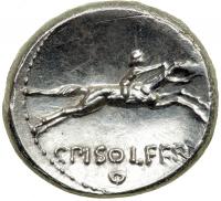 L. Calpurnius Piso L.f. Frugi, moneyer. AR Denarius minted at Rome, c. 67 BC. MS - 2