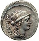 T. Carisius, moneyer. AR Denarius minted at Rome, c. 46 BC. EF