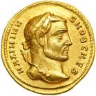 Maximinus II, AD 309-313. Gold Aureus (5.28 g) minted at Serdica as Caesar, AD 305-306