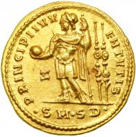 Maximinus II, AD 309-313. Gold Aureus (5.28 g) minted at Serdica as Caesar, AD 305-306 - 2