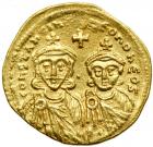 Constantine V, 741-775. Gold Solidus (4.44 g) minted at Constantinople. EF