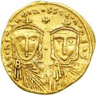 Constantine V, 741-775. Gold Solidus (4.40 g) minted at Constantinople. VF