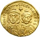 Constantine V, 741-775. Gold Solidus (4.34 g) minted at Constantinople. VF