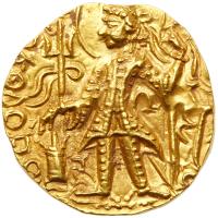 India, Kushans. Vasu Deva II, c. AD 260-300. Gold Stater (7.80 g)