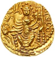 India, Kushans. Vasu Deva II, c. AD 260-300. Gold Stater (7.83 g) - 2