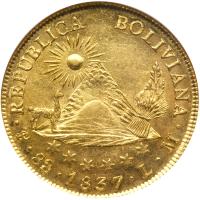 Bolivia. 8 Escudos, 1837-LM (Potosi) - 2