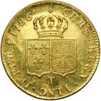 France. 2 Louis d'or, 1786-T (Nantes). PCGS MS61 - 2