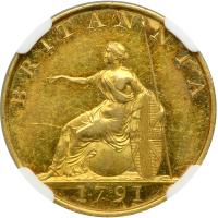 Great Britain. Gold Pattern Sixpence, 1791. NGC PF55 - 2