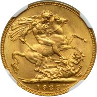 Great Britain. Sovereign, 1925. NGC MS65 - 2