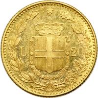 Italy. 20 Lire, 1884-R. NGC MS63 - 2