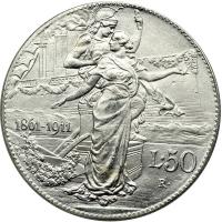 Italy. Platinum 50 Lire, 1911-R. BU - 2