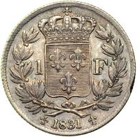 WITHDRAWN - France. Franc, 1831. NGC AU55 - 2