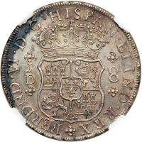 Peru. 8 Reales, 1754-JD (Lima). NGC AU - 2