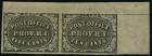 U.S. Providence, R.I., 1846, 5¢ gray black & 10¢ gray black, se-tenant. P.S.E. XF