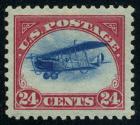 U.S. Airmail, 1918, 24¢ carmine rose & blue. P.S.E. XF-Sup