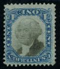 U.S. Documentary, 1871 Second Issue, 1¢ blue & black, center inverted. P.F. F