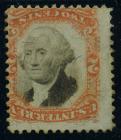 U.S. Documentary, 1871-72 Third Issue, 2¢ orange & black, center inverted. P.S.E. AVG