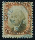 U.S. Documentary, 1871-72 Third Issue, 2¢ orange & black, center inverted. P.S.E. VG