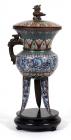 Chinese Cloisonne Tri-legged Urn