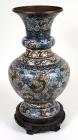 Chinese Cloisonne Large Blue and White Dragon Vase