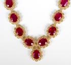 Ruby, Diamond, 14K Yellow Gold Neckalce