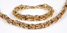 14K Yellow Gold Turkish Link Necklace & Bracelet