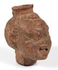 Ancient Nubian Head, Terra-Cotta Vessel