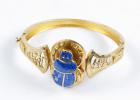 Magnificent Egyptian Scarab Gold Bracelet