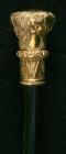 Gold-tipped Gentleman's Cane With 1888 Inscription