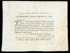 Rare 1774 Broadside Re Suspension of Trade With the British