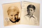 Two Signed photos of Child Actors Jackie Cooper and Dickie Moore