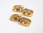 Pair of Buccellati Diamond, 18K Yellow Gold Cufflinks