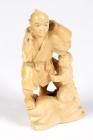 Chinese Carved Ivory Man and Child