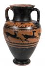 Etruscan Large Terracotta Blackware Amphora, circa 300 BC