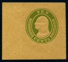 U.S. Envelope, 1855, 10¢ green on buff, die 1, 10¢ green, die 2 and 10¢ pale green on buff, die 2. XF-Sup - 2