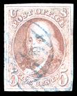 U.S. 1847, 5¢ red brown. P.F. an XF gem