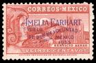 Mexico Airmail, 1935, 20c Amelia Earhart, Muestra (Specimen) Overprint. MEPSI F-VF